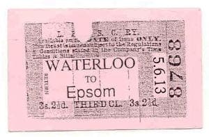 Suffragettes train ticket