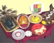 Preparing a feast for the Queen