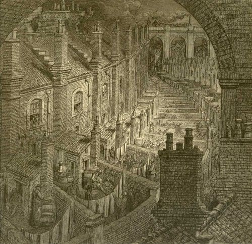victorian britain smoke filled terrace