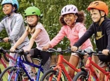 family biking